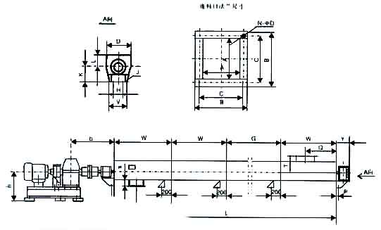 螺旋輸送機外形尺寸 螺旋輸送機外形尺寸